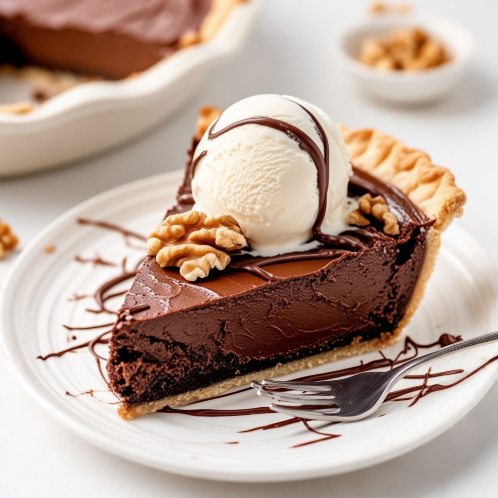 Decadent Triple Chocolate Fudge Pie