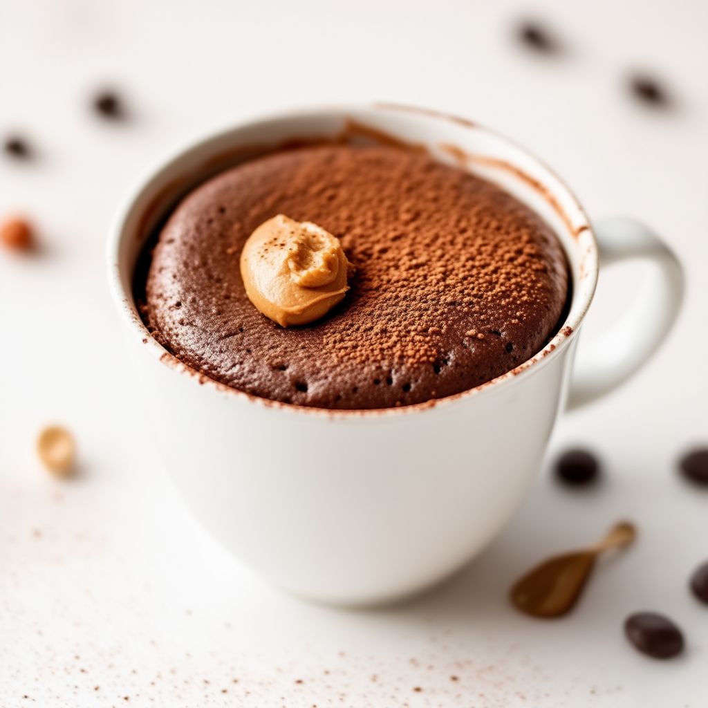 Torta in Tazza al Cioccolato e Burro di Arachidi per Una Persona