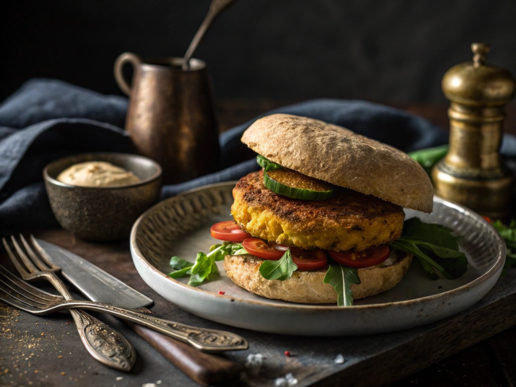 Tofu-Omelette Burger