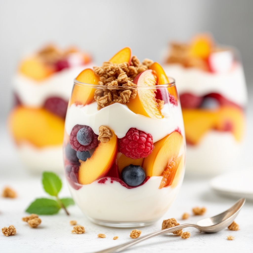 Peach and Berry Yogurt Parfait