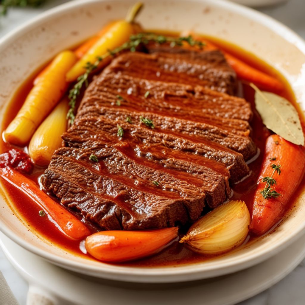 Arrosto di Manzo Brasato Salato con Verdure