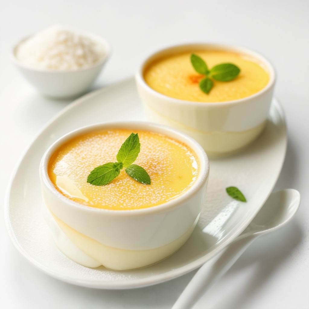 Cremiger thailändischer Kokosnusspudding
