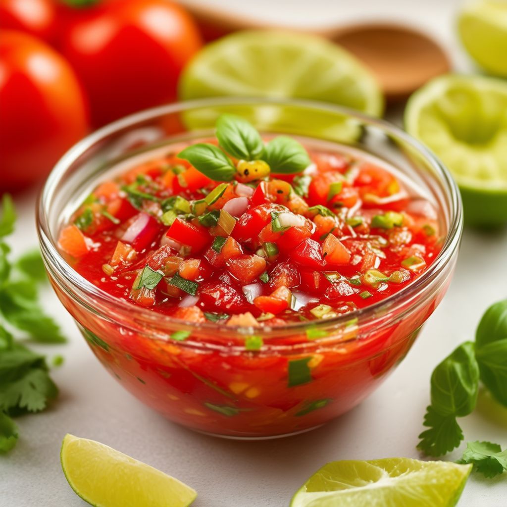Würzige Tomaten- und Kräutersalsa