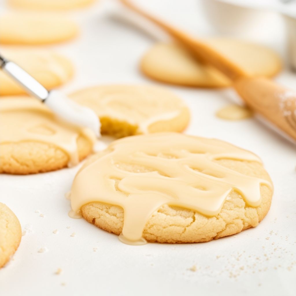 Urlaubsbutter-Zuckerplätzchen mit Glasur
