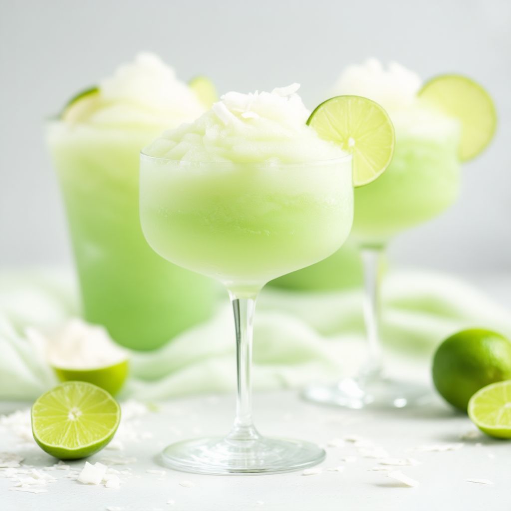 Tropischer Kokos-Limetten-Slush