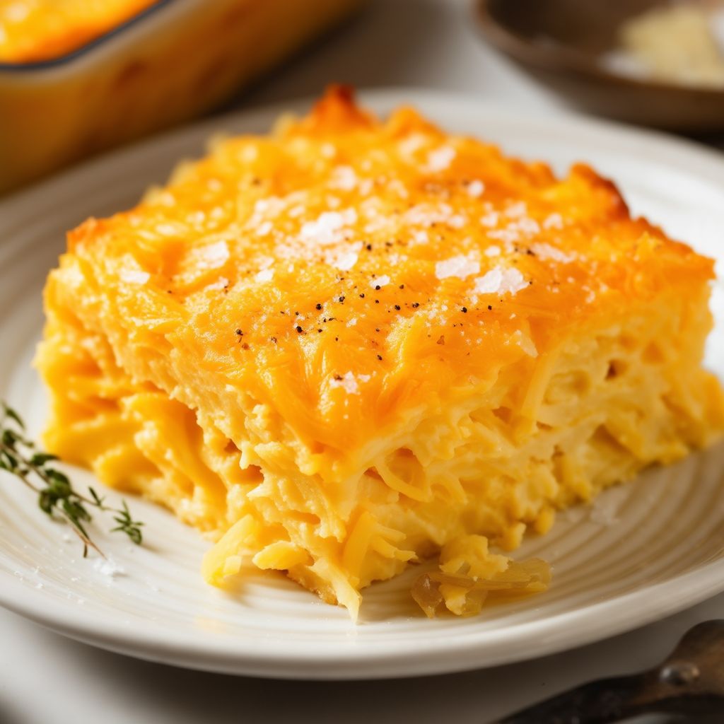 Golden Cheesy Hashbrown Bake