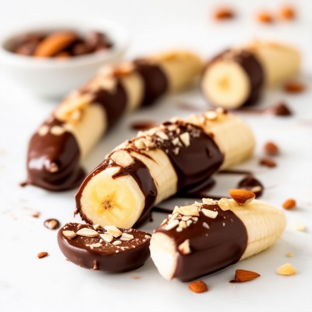 Chocolate-Dipped Frozen Banana Bites