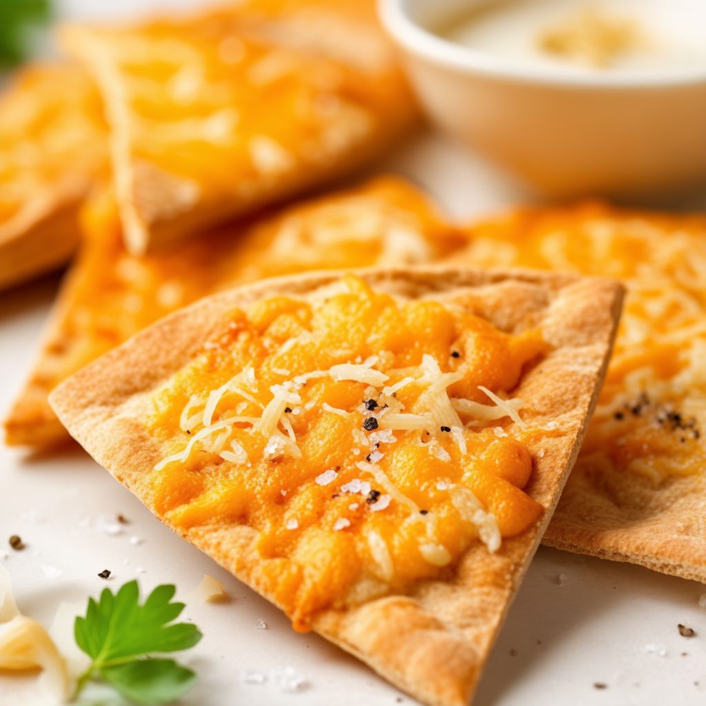 Crispy Cheesy Garlic Pita Chips