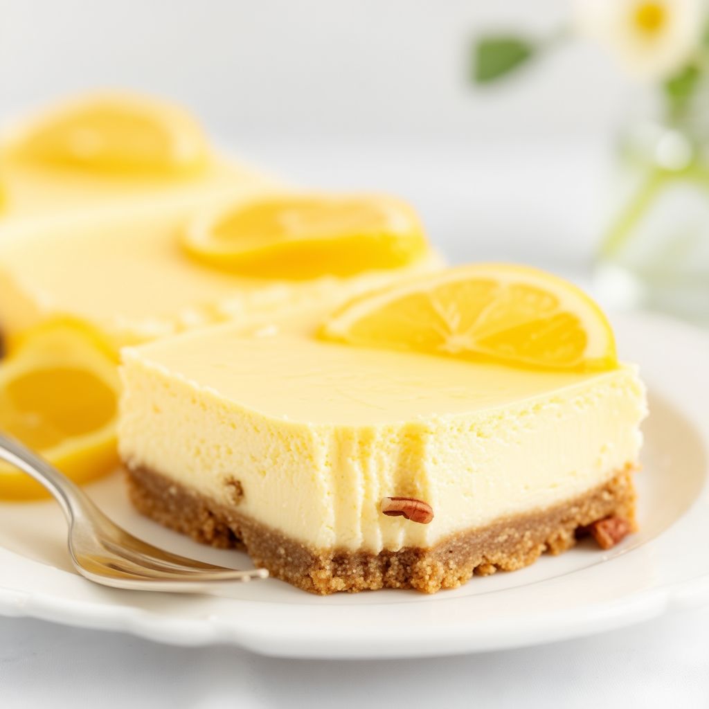 Zesty Lemon Pecan Cheesecake Squares