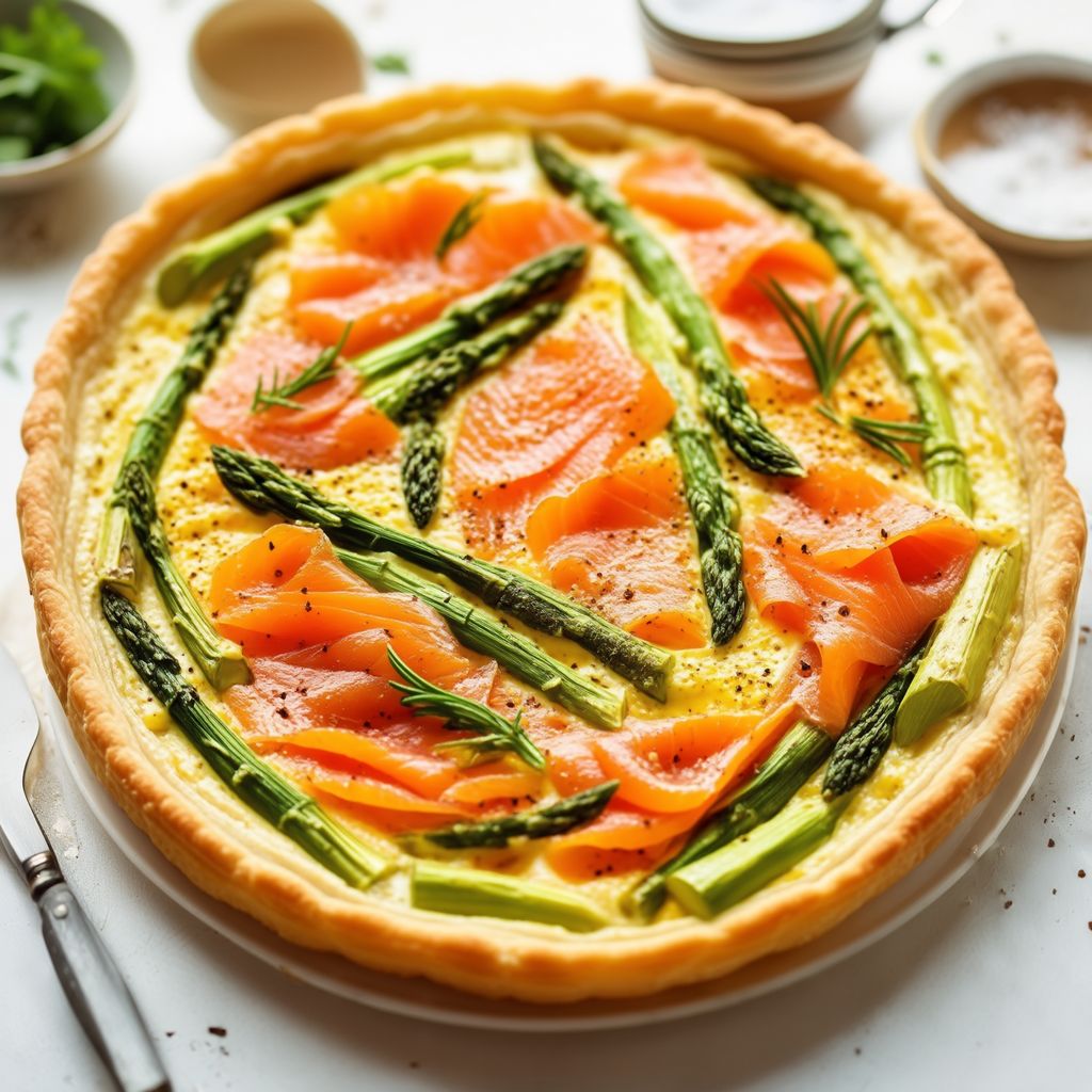 Asparagus and Smoked Salmon Tart