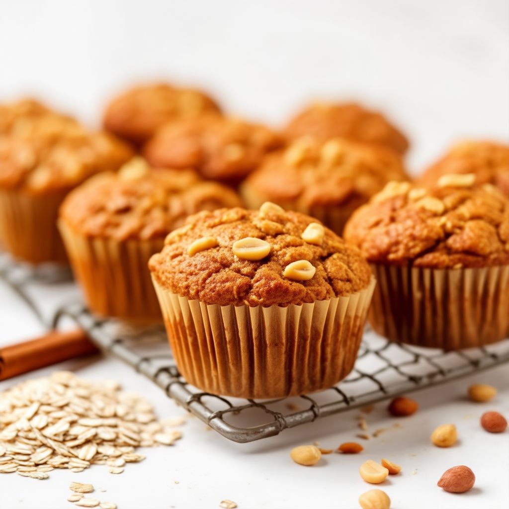 Nutty Oat Muffins with a Hint of Cinnamon