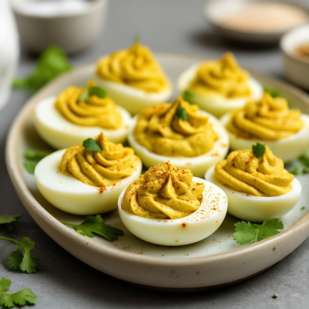 Gewürzte Tahini-Eier