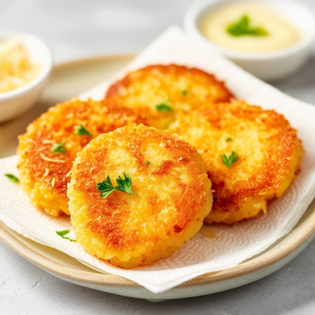 Goldene Parmesan-Kartoffelpuffer