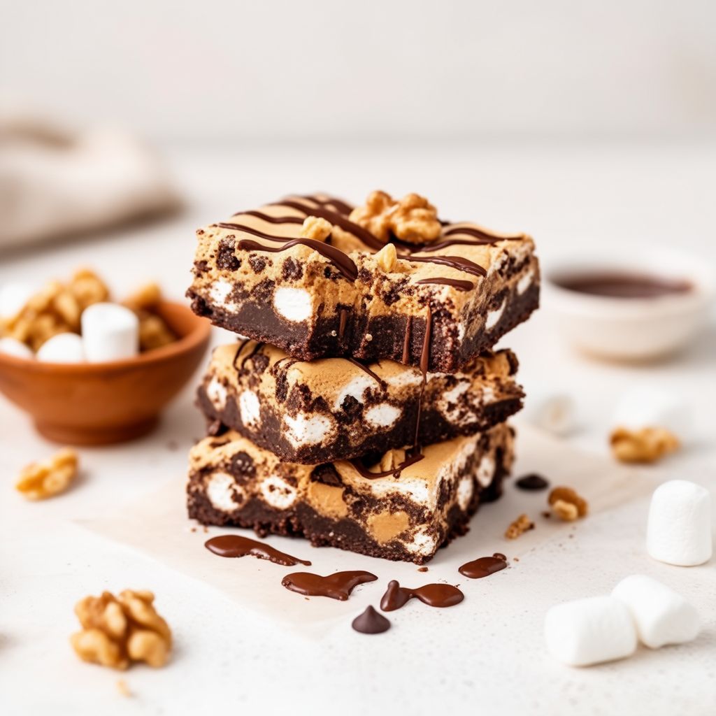 Chocolate Peanut Butter Marshmallow Bars