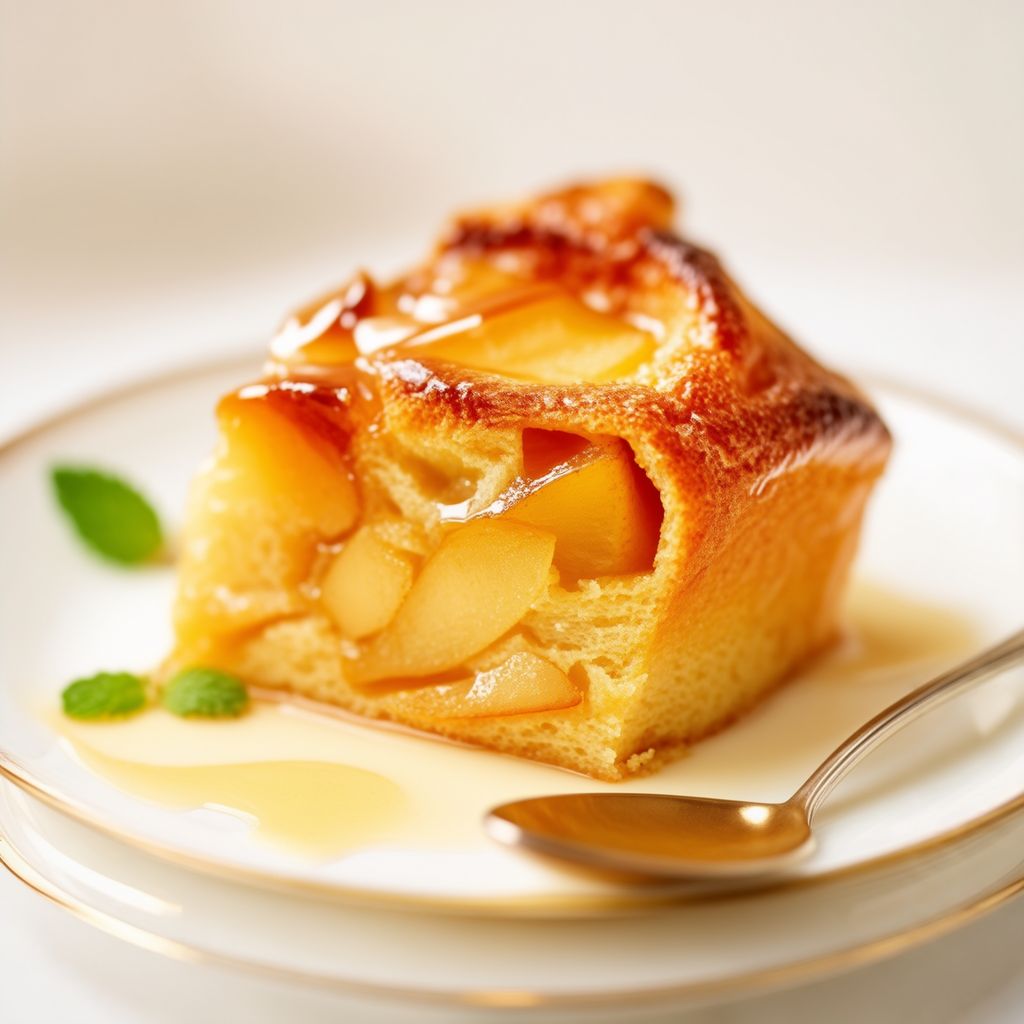 Karamellisierter Apfel-Brioche-Pudding