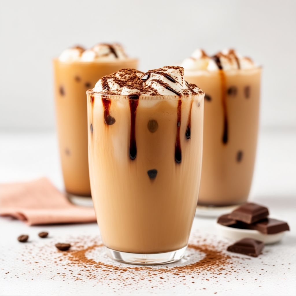 Cremiger Eiskaffee-Mocha-Genuss
