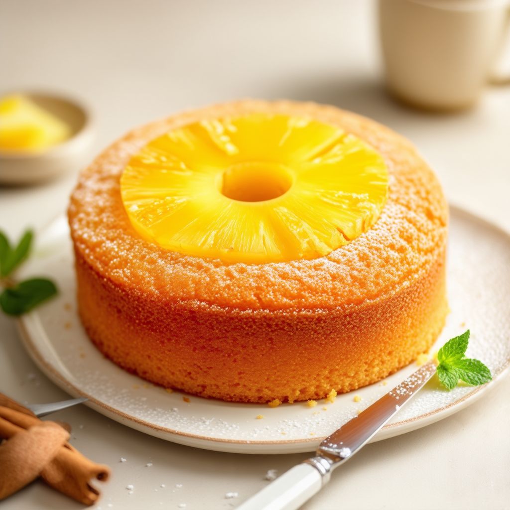 Goldene Ananas-Delight-Torte