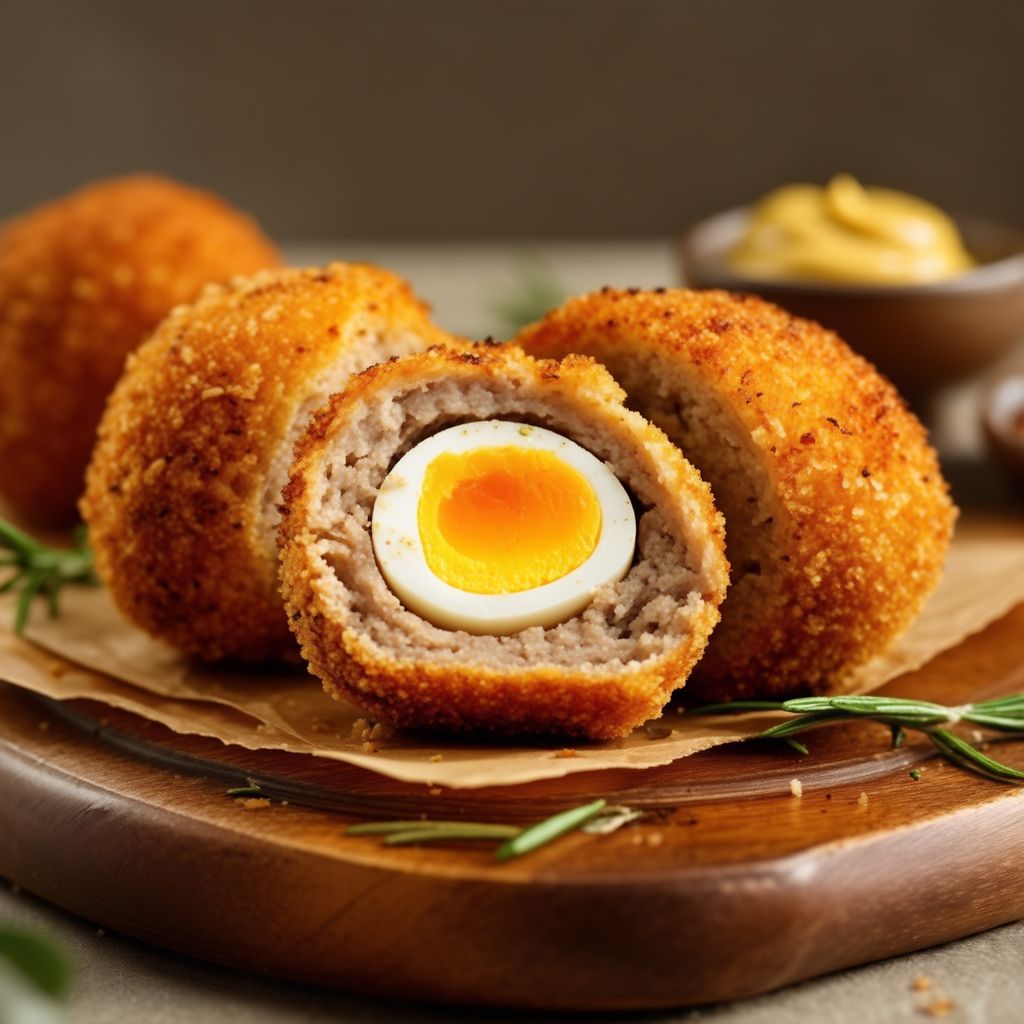 Herzhafte gebackene Scotch Eggs