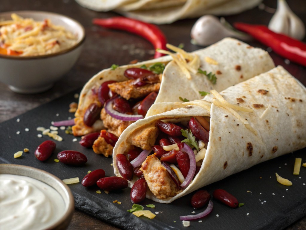 Wraps mit Putenfleisch