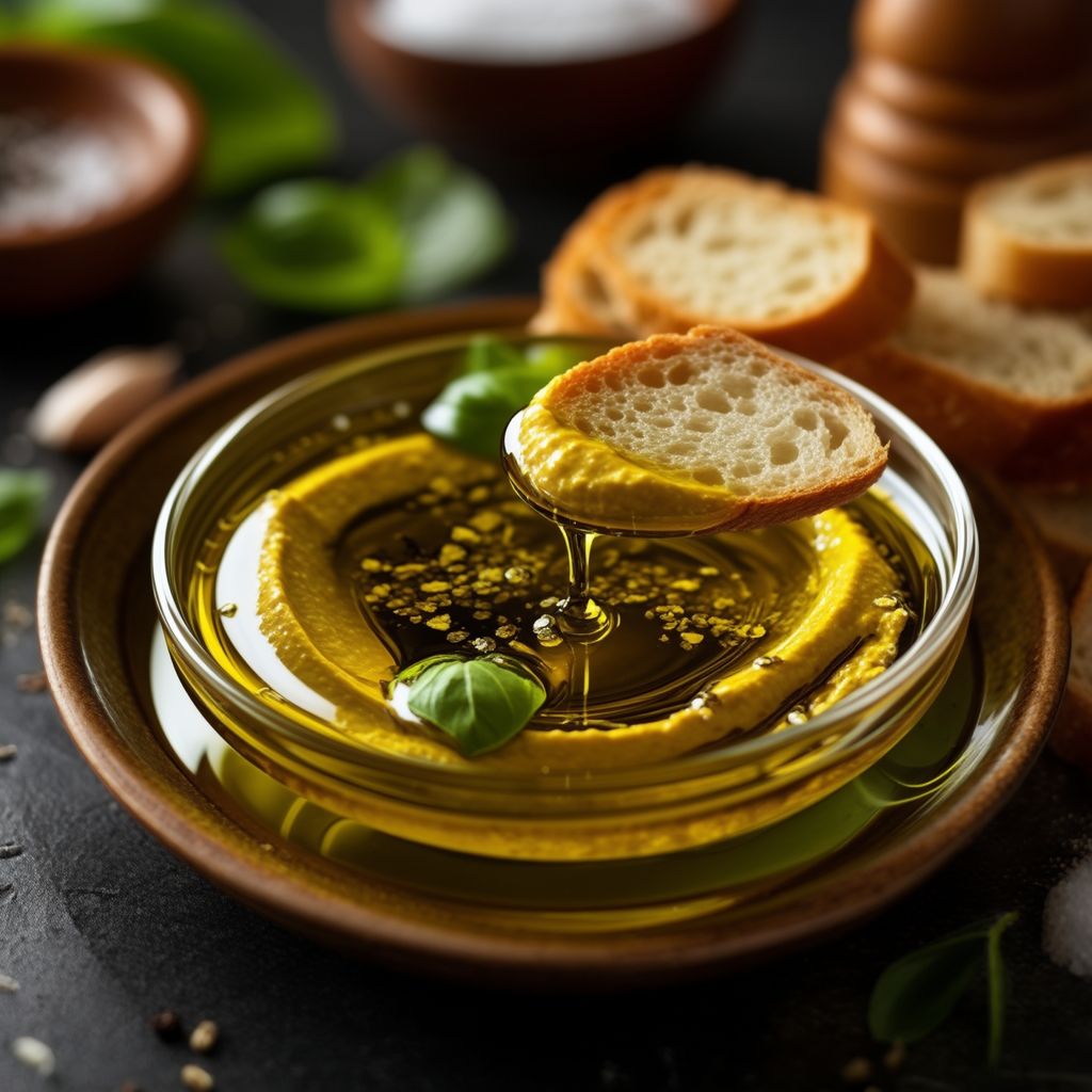 Kräuter-Olivenöl- und Balsamico-Dip
