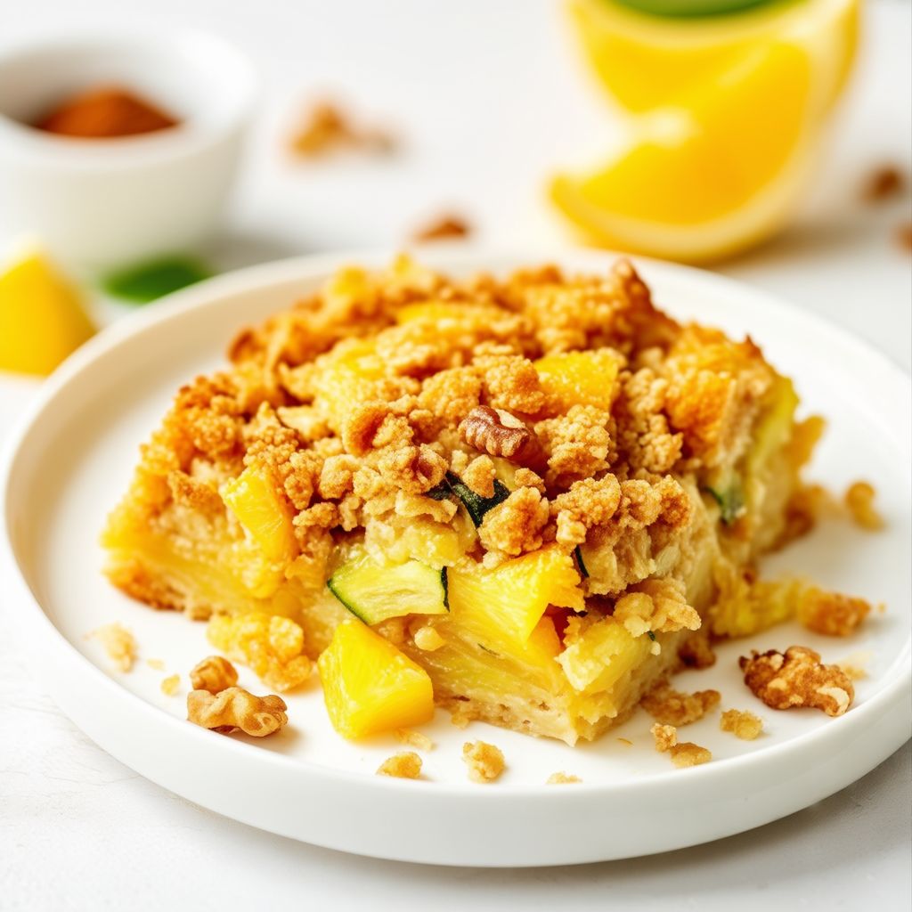 Zesty Zucchini Pineapple Crisp