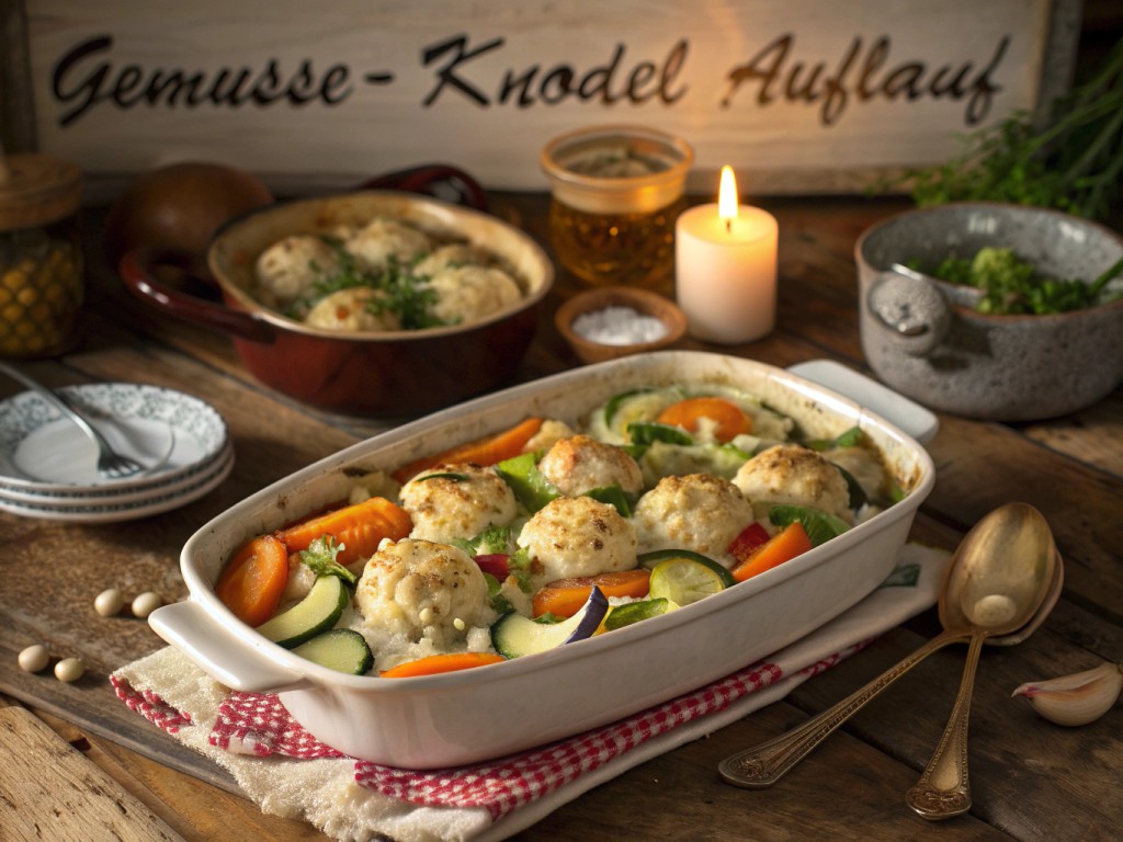 Gemüse‑Knödel‑Auflauf
