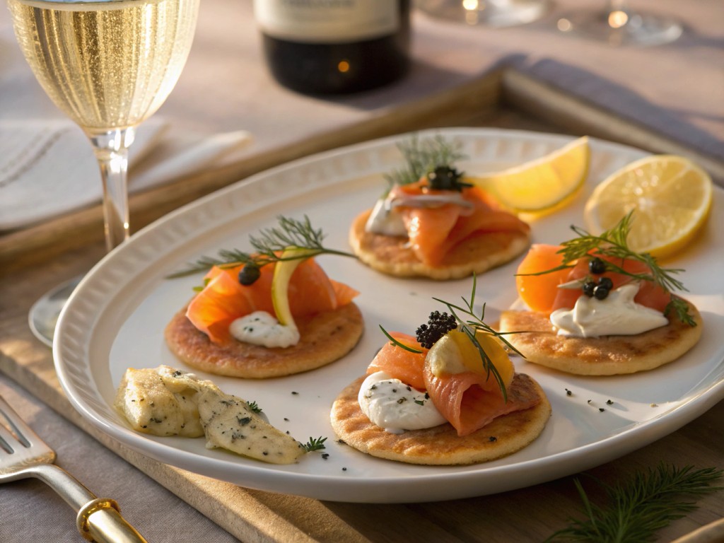 Smoked Salmon Blini Canapés