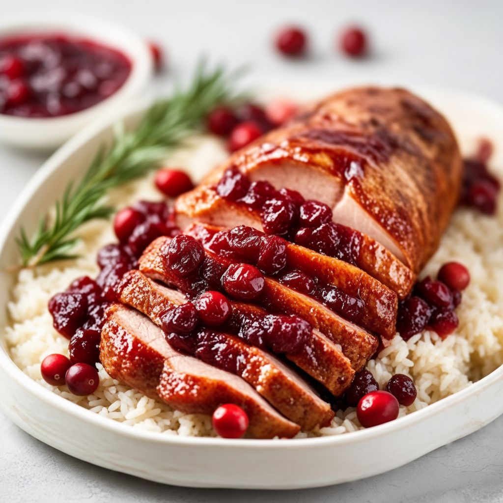 Schweinefilet mit Cranberry-Glasur aus dem Slow Cooker