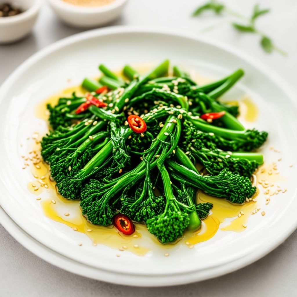 Würzige Knoblauch-Broccolini-Pfanne