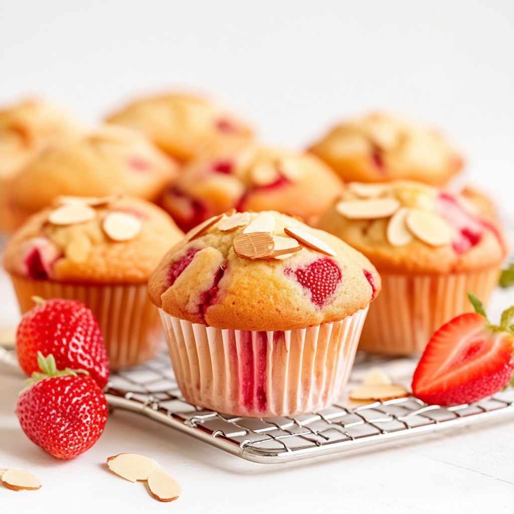 Erdbeer-Mandel-Delight-Muffins
