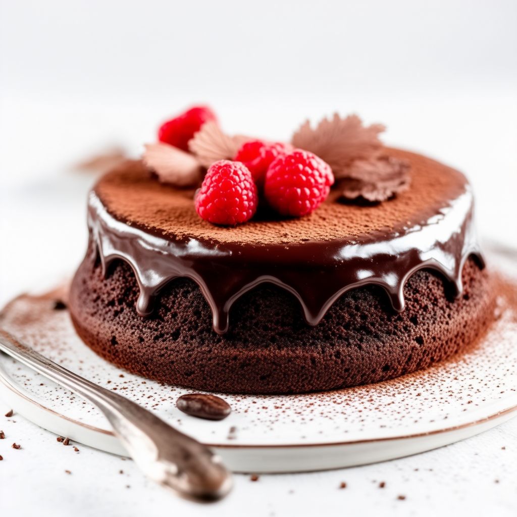 Decadent Flourless Chocolate Cake with Ganache Glaze