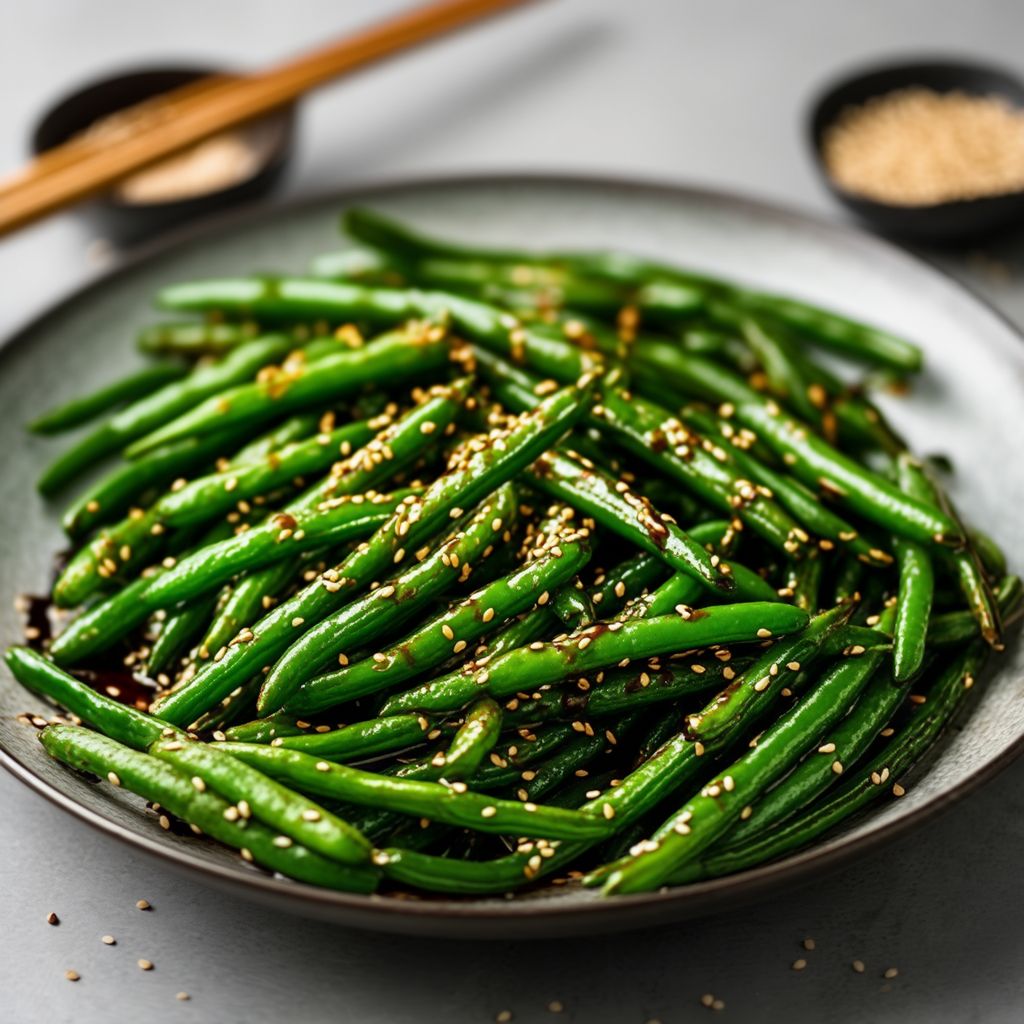 Stir-Fried Sesame Green Beans with a Tangy Glaze