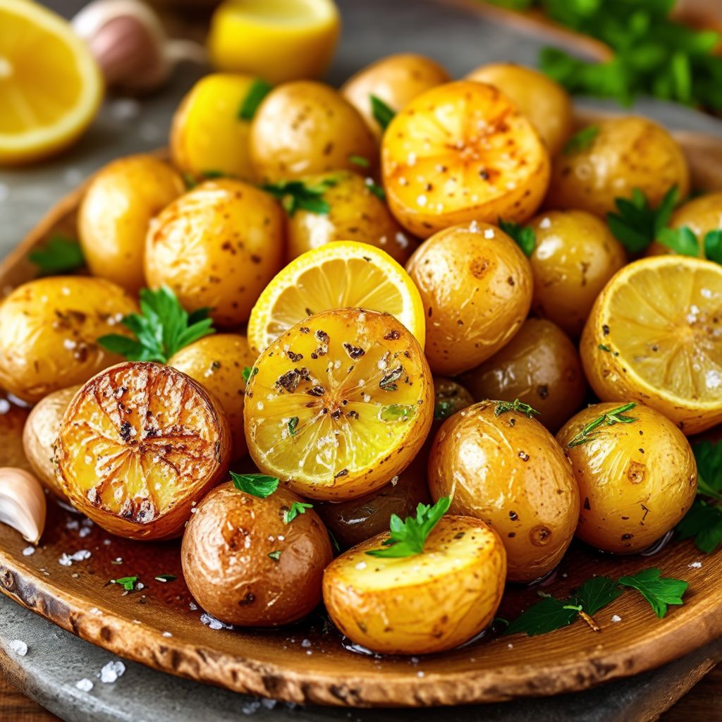 Zesty Greek Lemon Herb Potatoes
