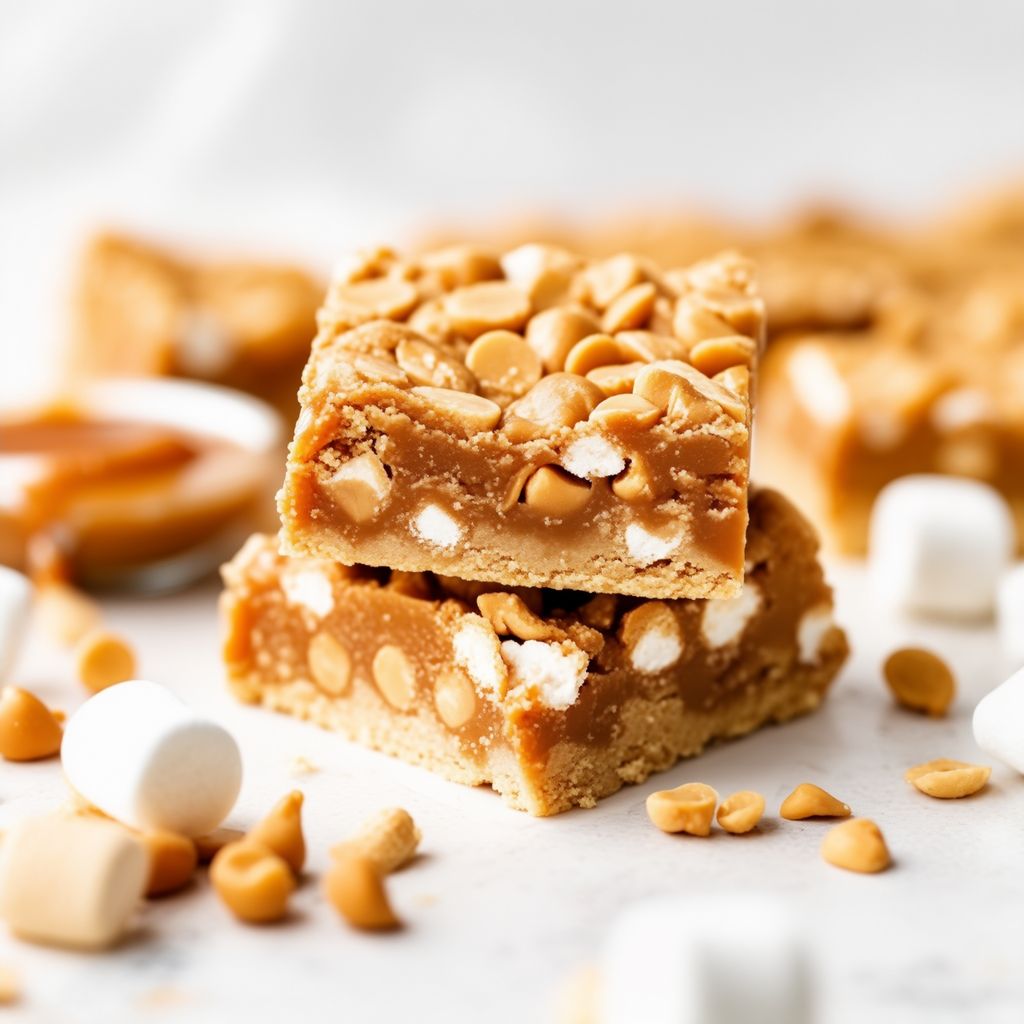Barrette di Marshmallow al Caramello e Arachidi