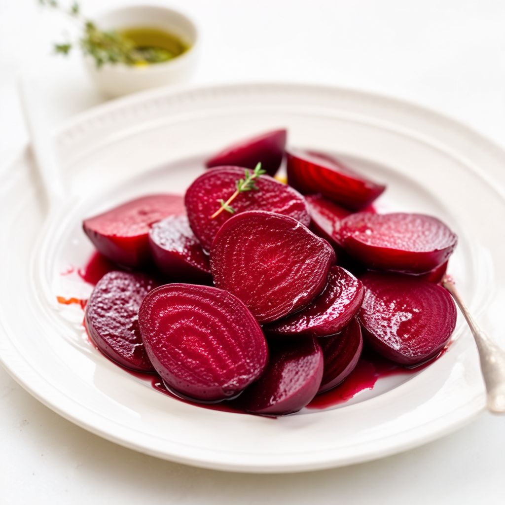 Glasiertes Ingwer-Rote-Bete-Gericht