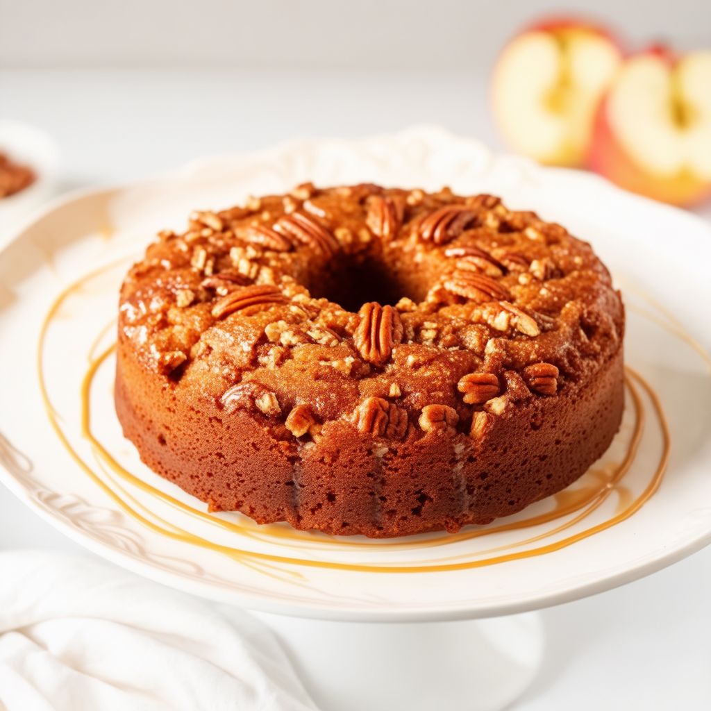 Caramel Apple Nut Cake