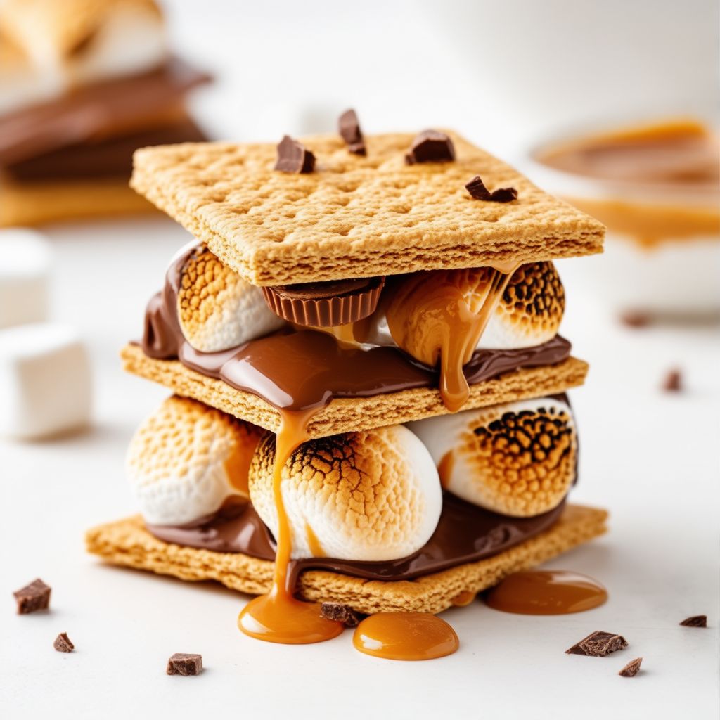 Erdnussbutter Schokoladen S'mores Genuss