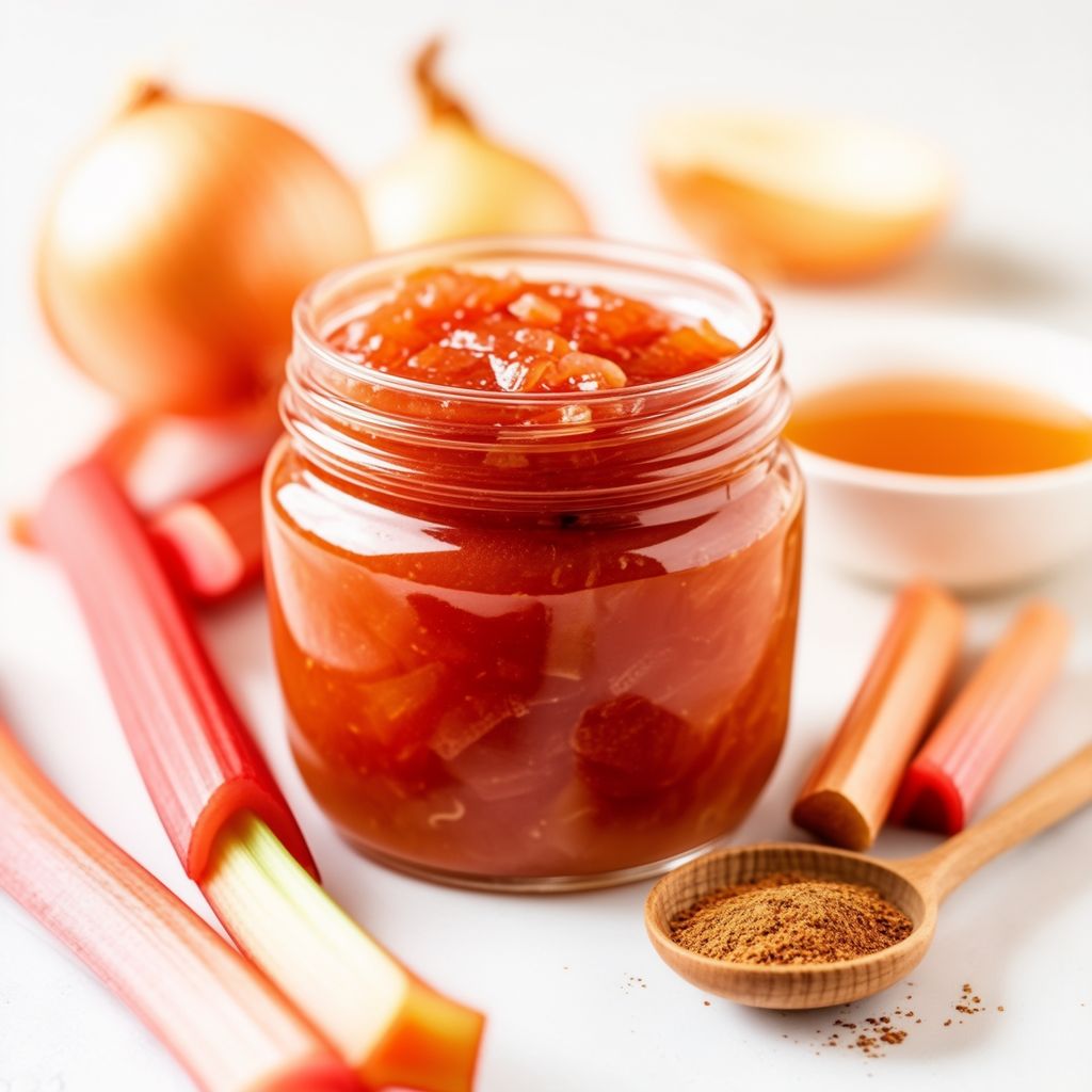 Sweet and Tangy Rhubarb Onion Chutney