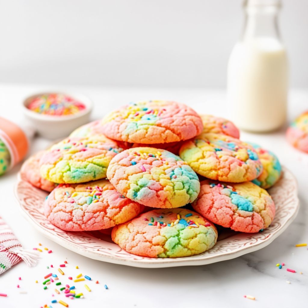 Rainbow Sprinkle Sugar Cookies