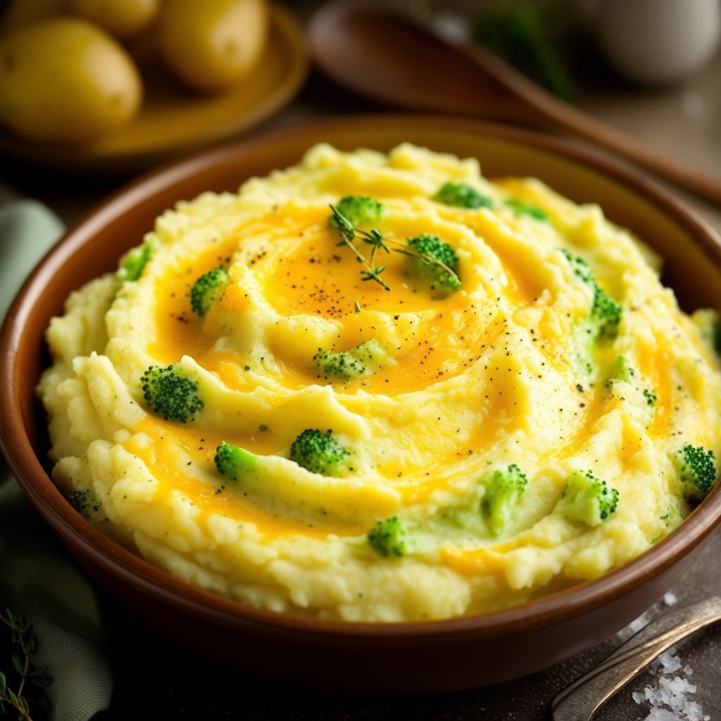 Käse-Brokkoli-Stampfkartoffeln