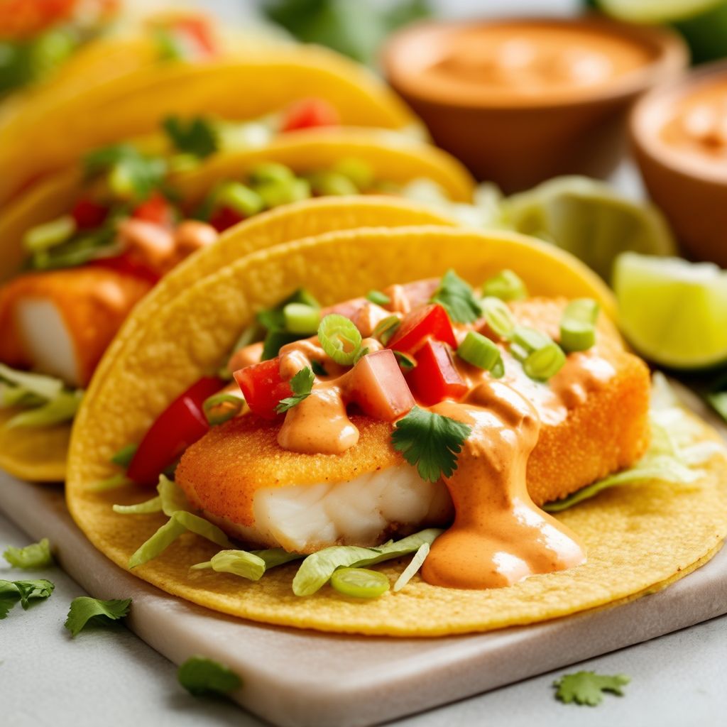 Würzige Fisch-Tacos mit cremiger Chipotle-Sauce