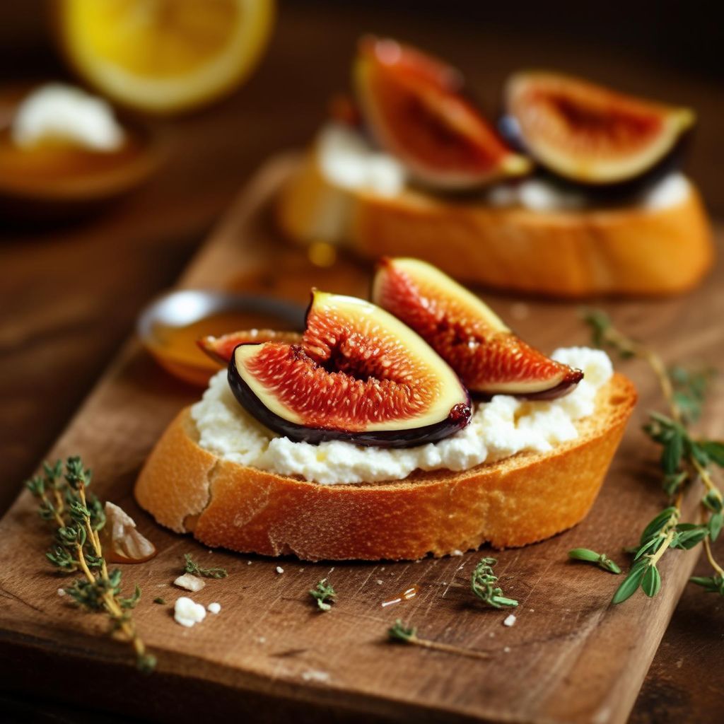 Karamellisierte Zwiebel- und Feigen-Ricotta-Crostini
