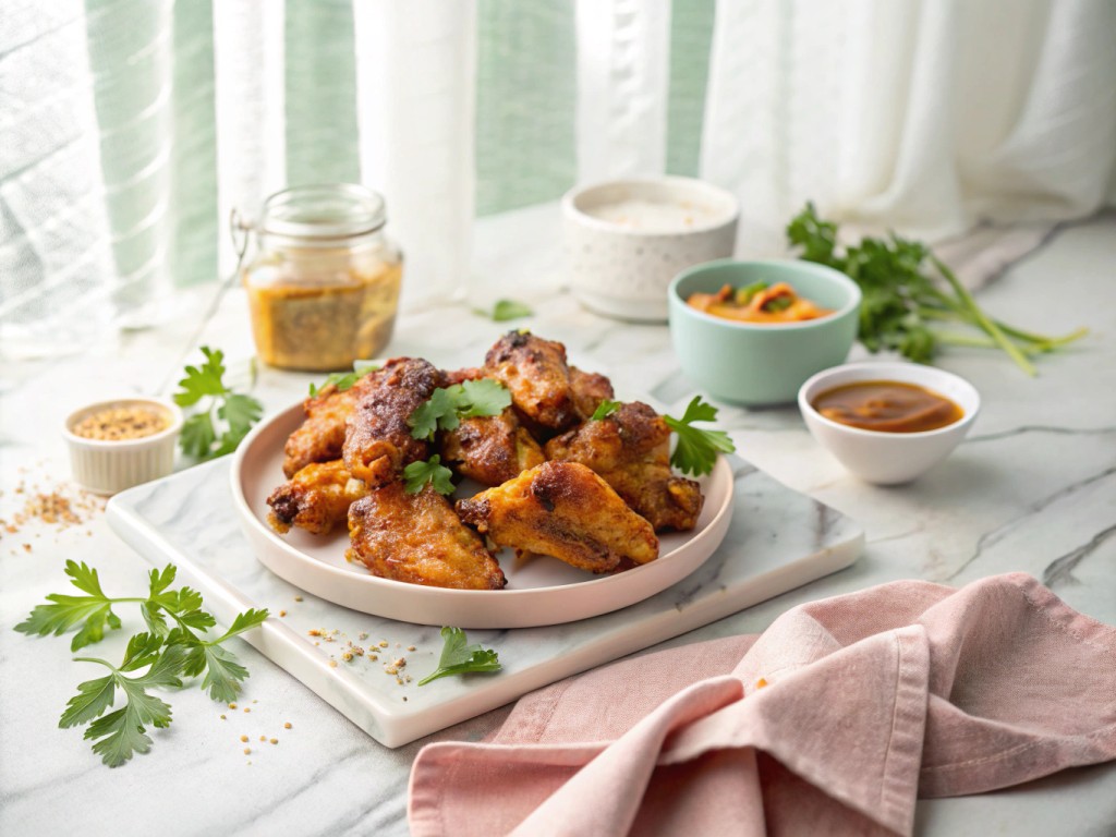 Honey Mustard Chicken Wings – Rezept für Honig Senf Hähnchenflügel