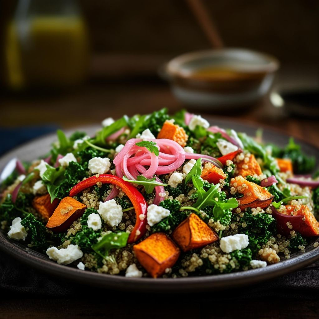 Mediterraner ballaststoffreicher Quinoa-Sommersalat