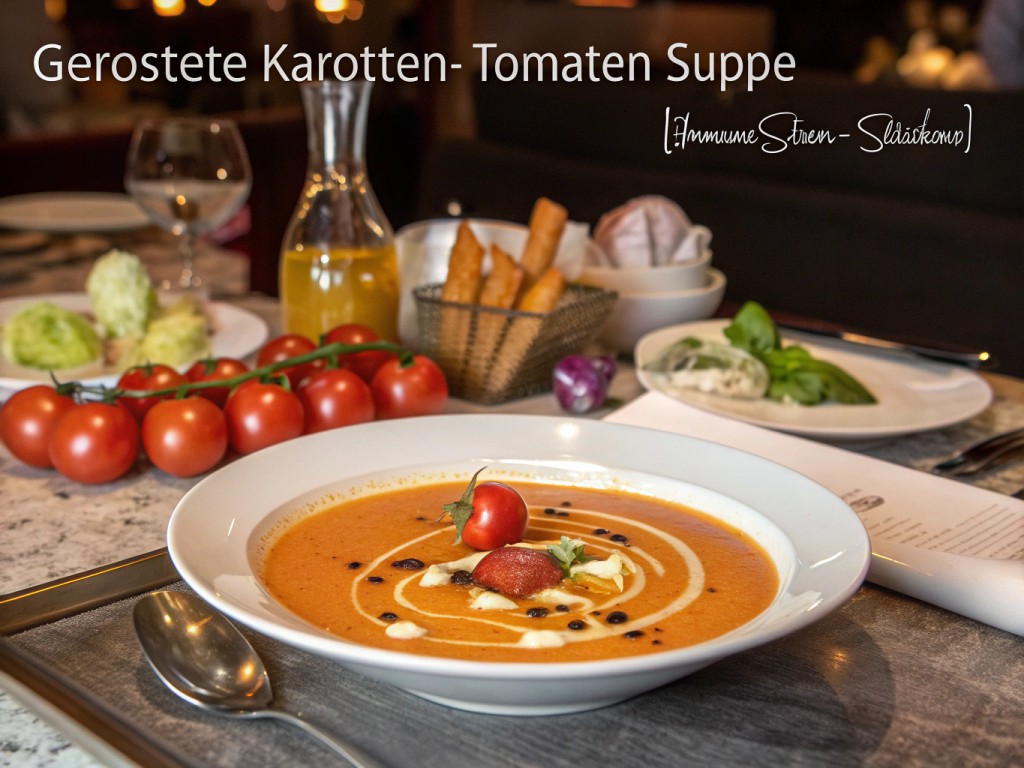 Geröstete Karotten-Tomaten-Suppe (Immunsystem-stärkend)