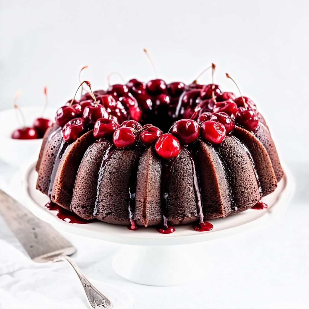 Mikrowellen-Schokoladen-Kirsch-Bundt-Kuchen