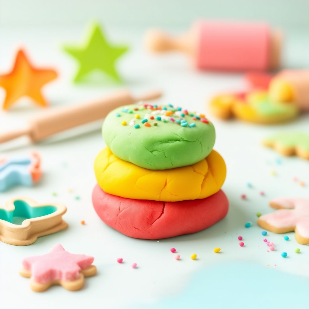 Bunte essbare Knetmasse für Kinder