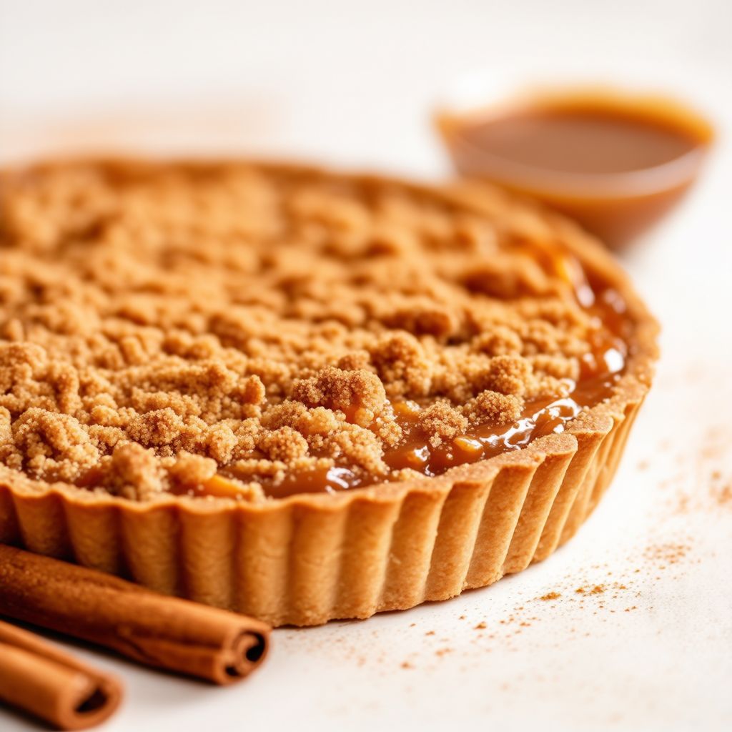 Karamell-Apfel-Crumble-Tarte