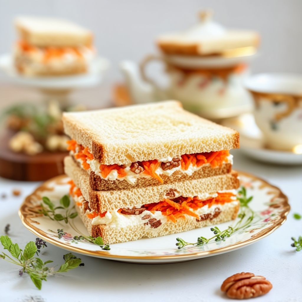 Carrot and Nut Cream Tea Sandwiches