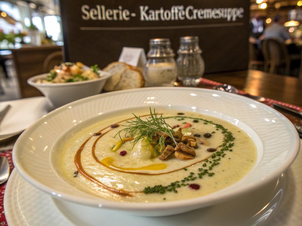Sellerie‑Kartoffelcremesuppe